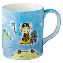 Children's Hand Painted Ceramic Mug - Ole the Viking - Personalisable