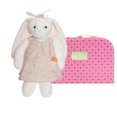 Bunny Soft Toy in a personalised suitcase