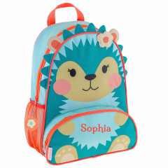 Personalised Girl School Backpacks - Hedgehog