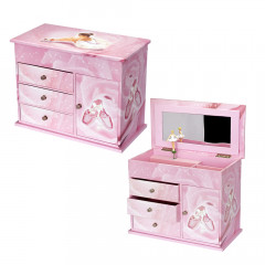 Ballerina pink musical jewellery box