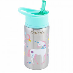 Children's Unicorn Stainless Steel 500ml Water Bottle - Personalisable