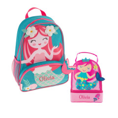 Mermaid backpack with lunch box