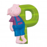 Children's Moulin Roty Resin Door Letters - Pig P