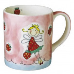 Children's Hand Painted Ceramic Mug - Strawberry Fairy - Personalisable