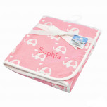 Cotton Pink Baby Blanket Personalised