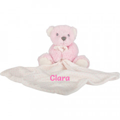 Personalised Bear Comforter witth rattle