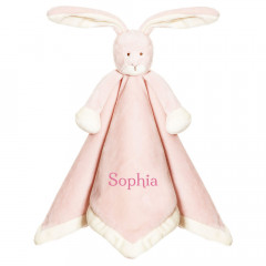 Pink Bunny Baby Comforter personalised