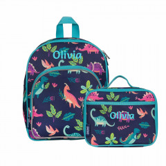 Dinosaur Girl Toddler Backpack with lunchbox