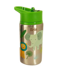 Children's Jungle Stainless Steel 500ml Water Bottle - Personalisable