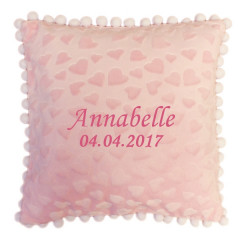 Personalised Pink Cushion for Girls