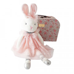 Ballerina Bunny Soft Toy In Suitcase - Personalisable
