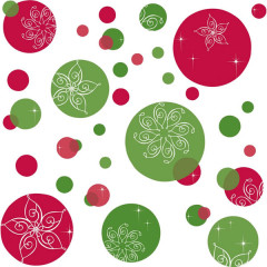 Festive Dots Christmas Wall Stickers by RoomMates