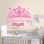 Princess Sleeps Here Personalisable Wall Stickers