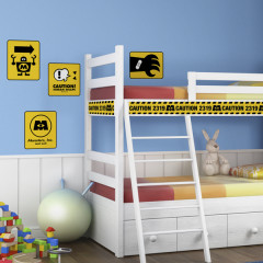 Monsters Inc. Caution Signs Wall Stickers