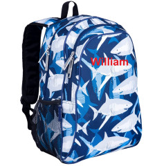 Children's Shark Backpack With Side Pocket - Personalisable