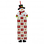 Red & White Snowman Felt Advent Calendar