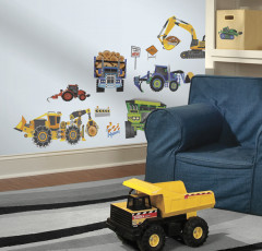 Construction Vehicles Wall Stickers