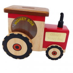 Tractor Money Box personalised